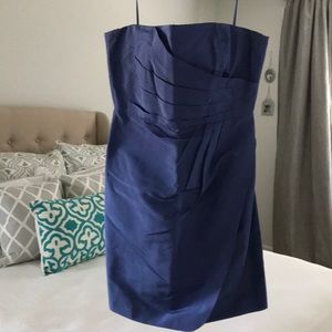 J.Crew Selma Blue Silk Taffeta Dress